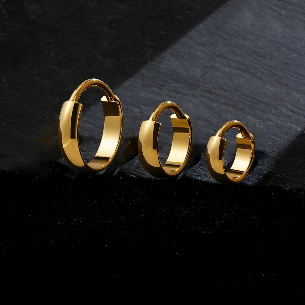 Wide Chunky Titanium Conch Hoop – Implant-Grade Clicker Earring