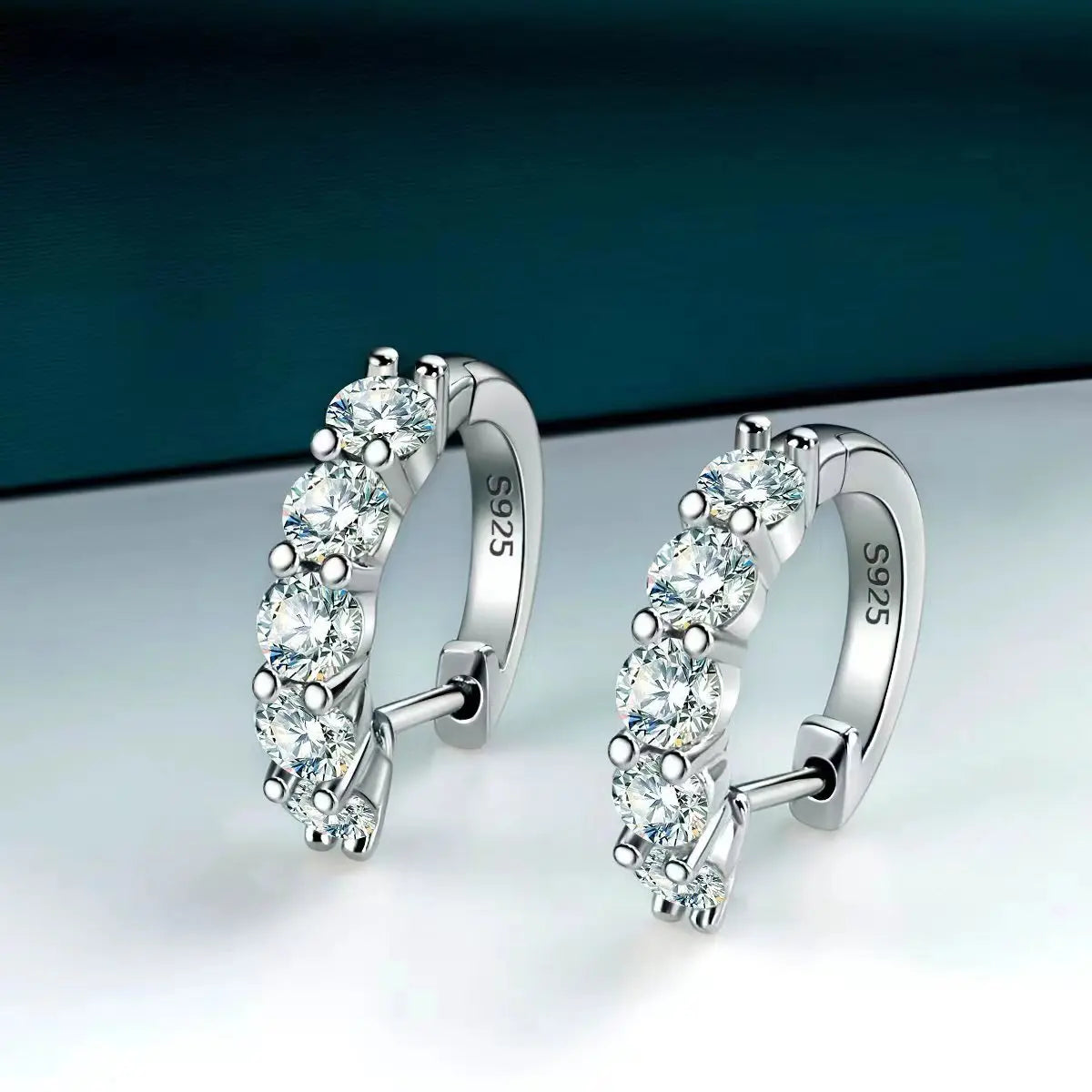 Moissanite Stud Earrings, 1CT