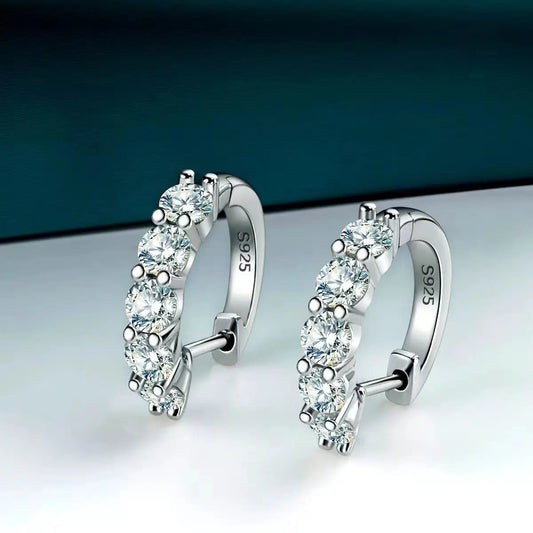 Moissanite Stud Earrings, 1CT