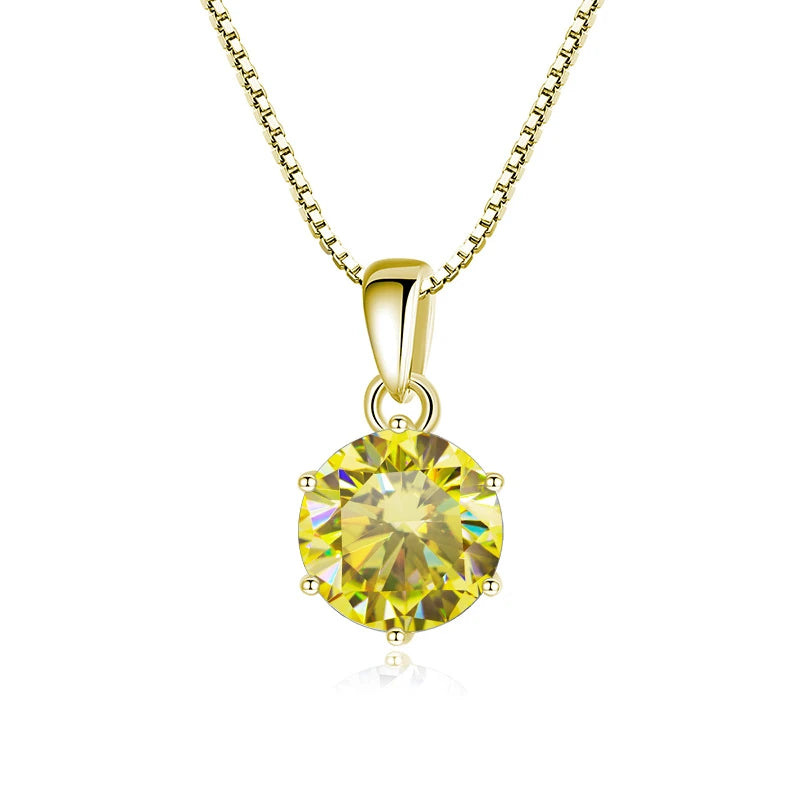 Moissanite Pendant Necklace, 1CT