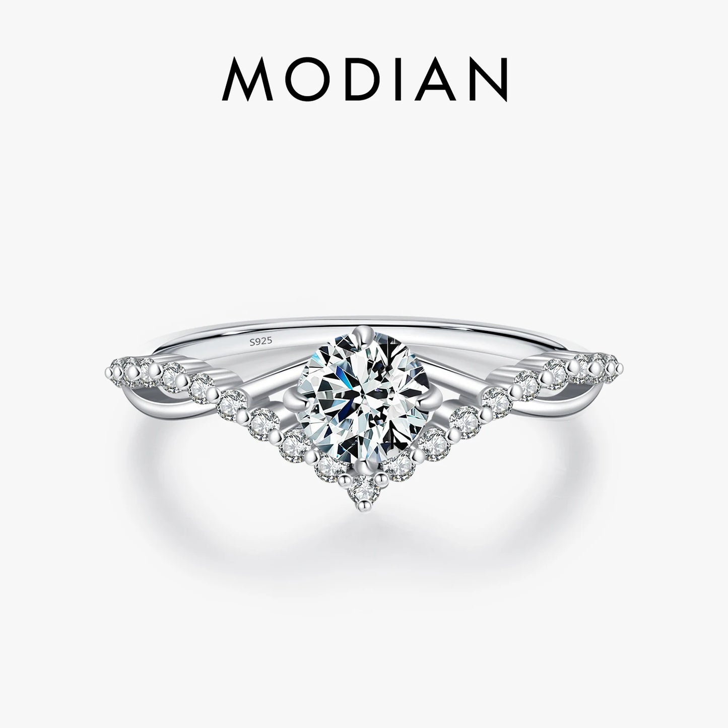 Delicate Crown Moissanite Ring