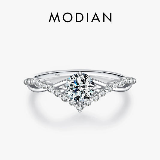 Delicate Crown Moissanite Ring