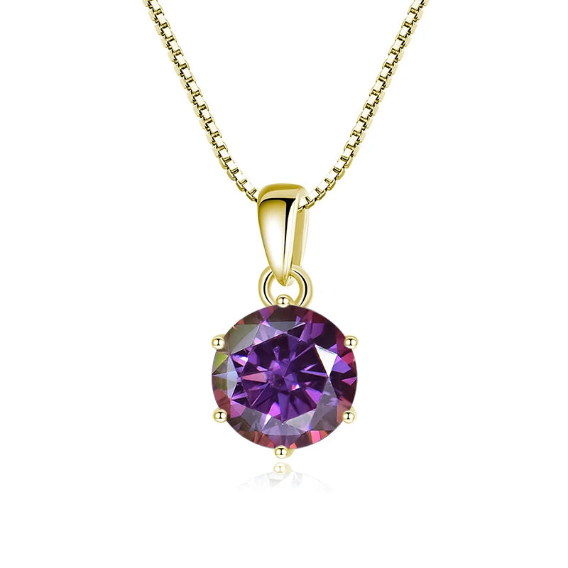 Moissanite Pendant Necklace, 1CT