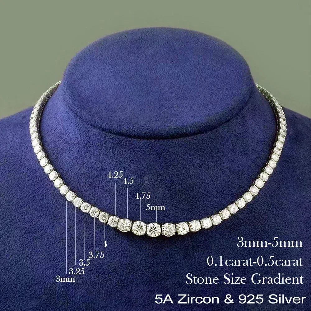 Moissanite Tennis Choker Necklace