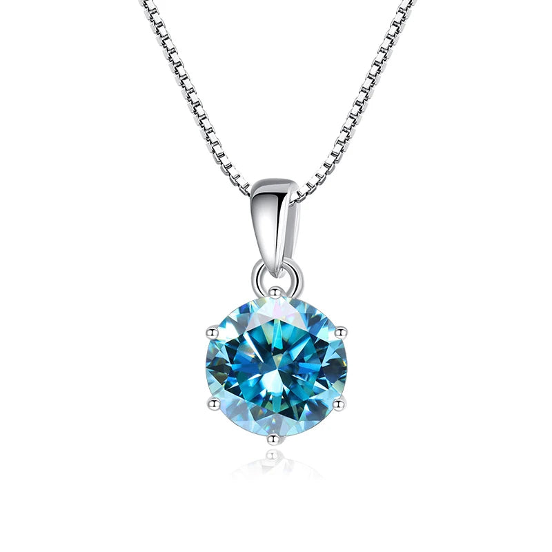 Moissanite Pendant Necklace, 1CT