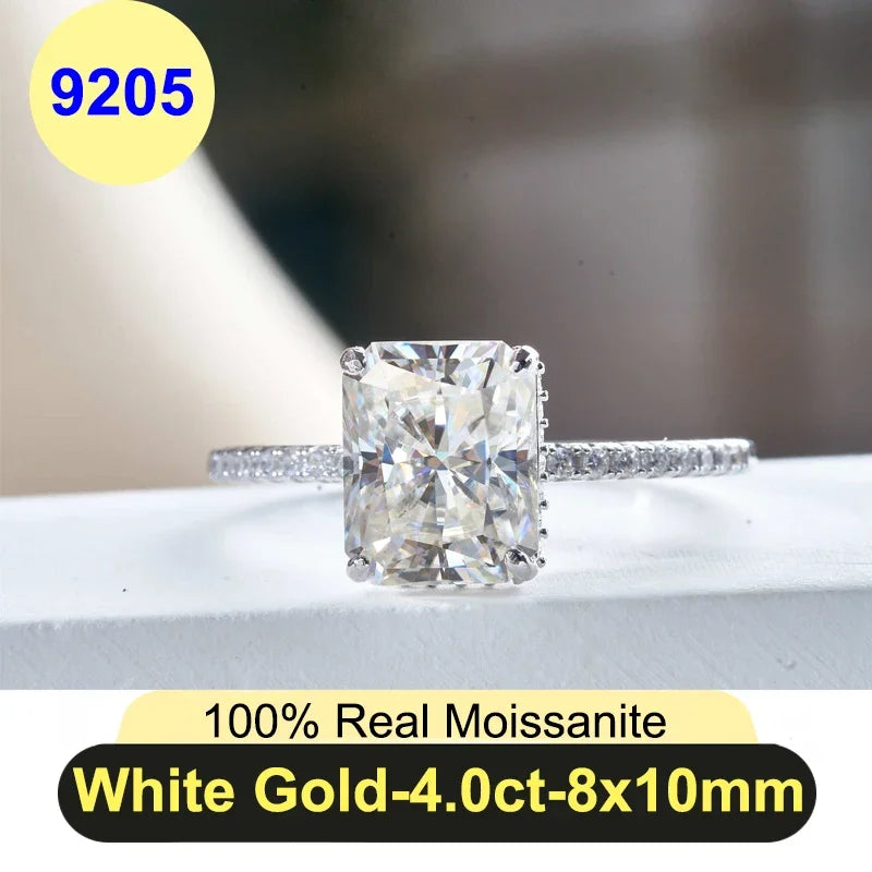 Radiant Cut Moissanite Ring