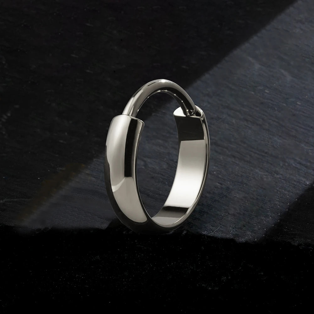 Wide Chunky Titanium Conch Hoop – Implant-Grade Clicker Earring