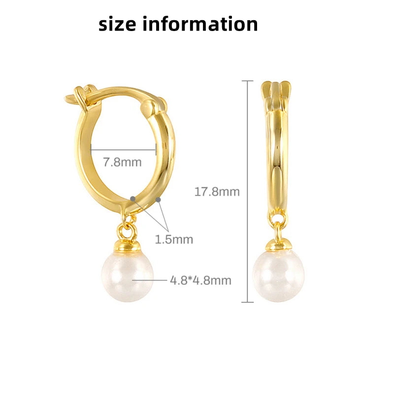 Pearl Hoop Earrings