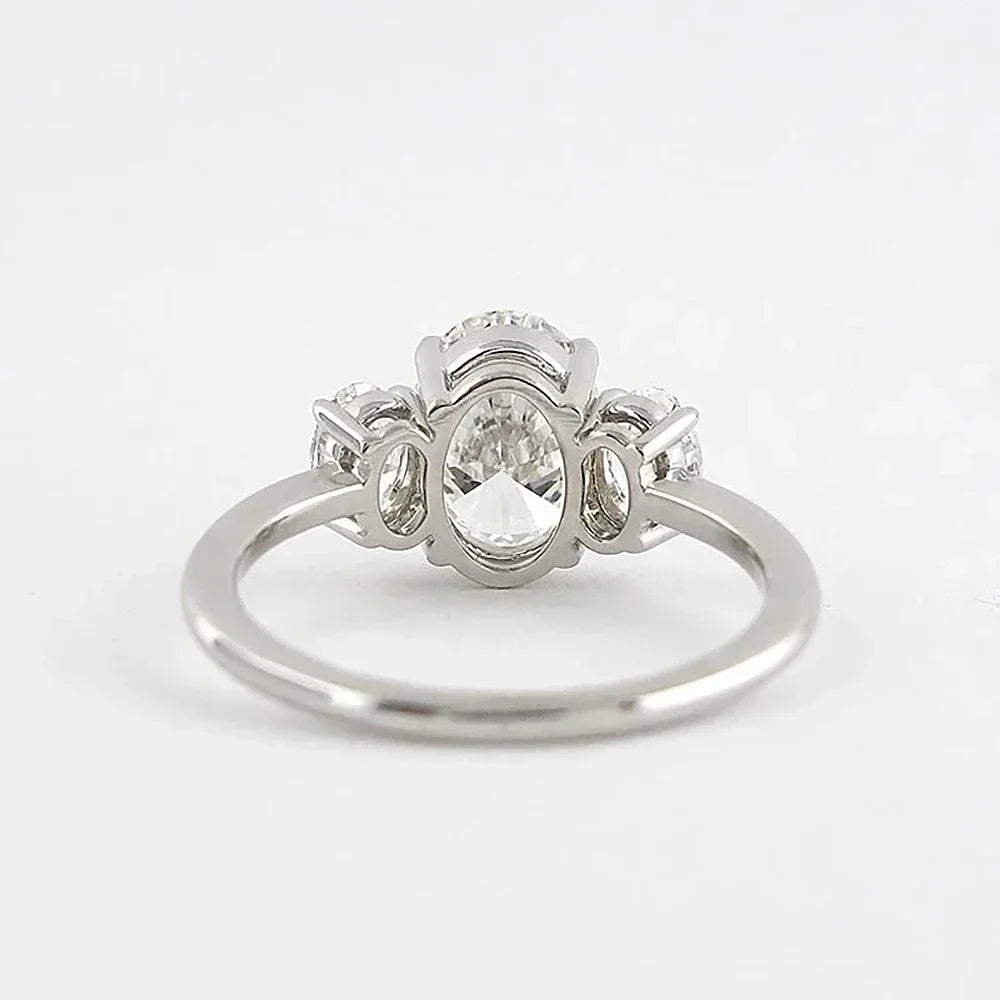 Three-Stone Moissanite Engagement Ring