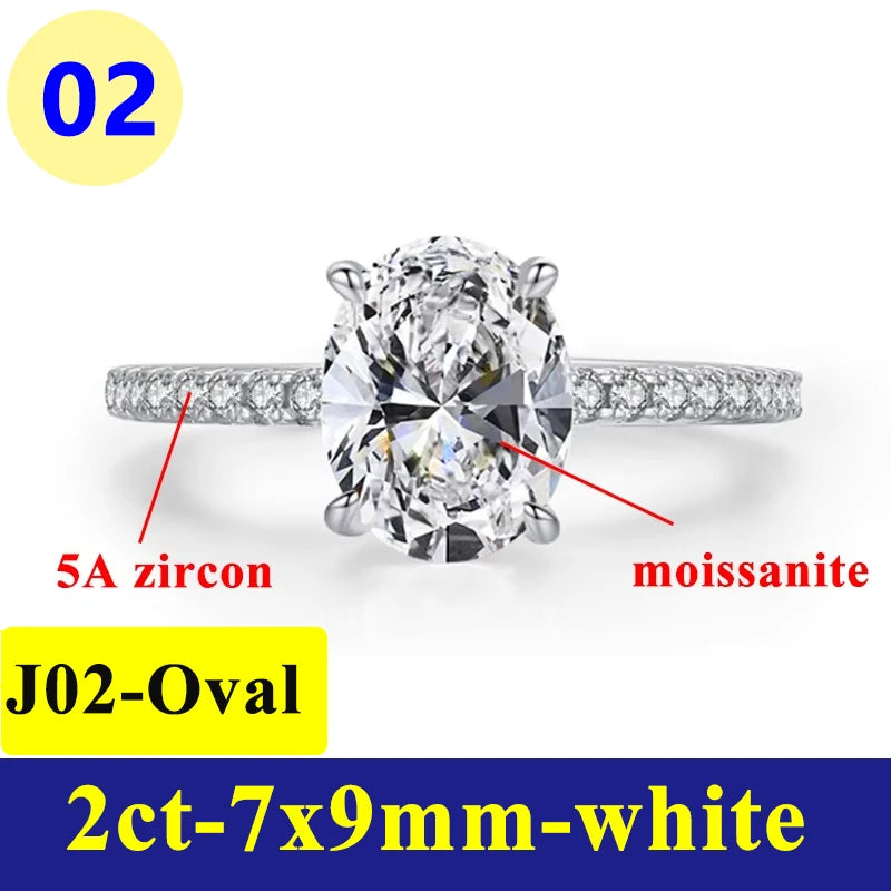 Oval Radiant Moissanite Ring