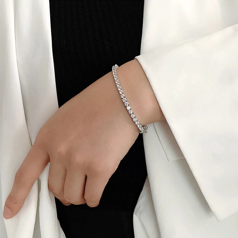 Moissanite Chain Bracelet