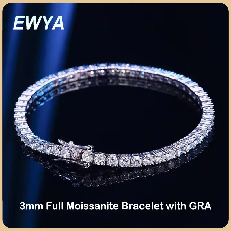 Moissanite Chain Bracelet