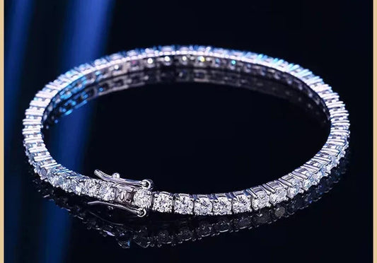 Moissanite Chain Bracelet