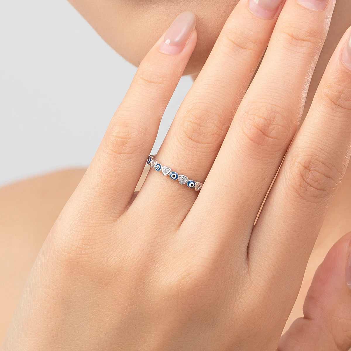 Blue CZ Statement Ring