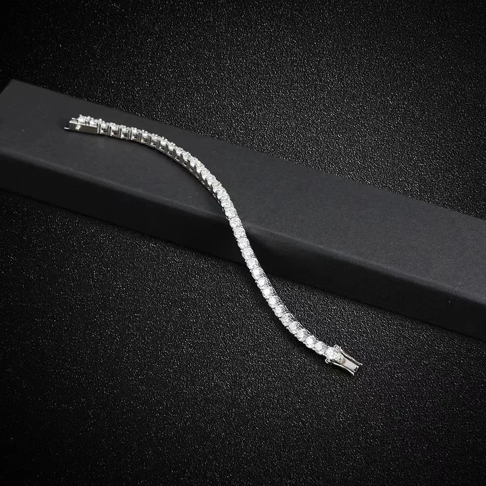 Moissanite Chain Bracelet