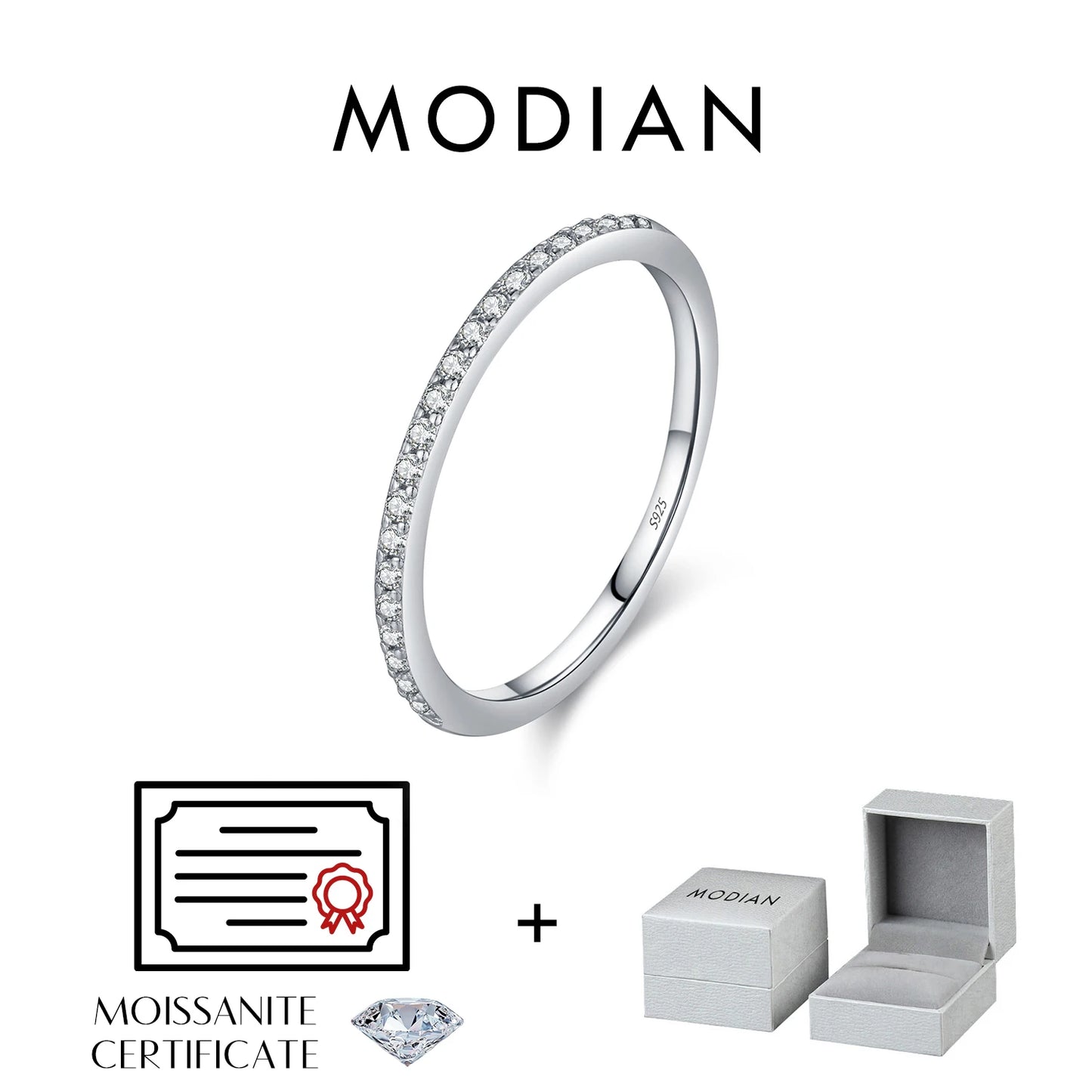 Simple Eternity Moissanite Ring