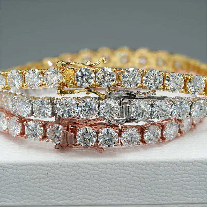 Rose Gold Moissanite Tennis Bracelet