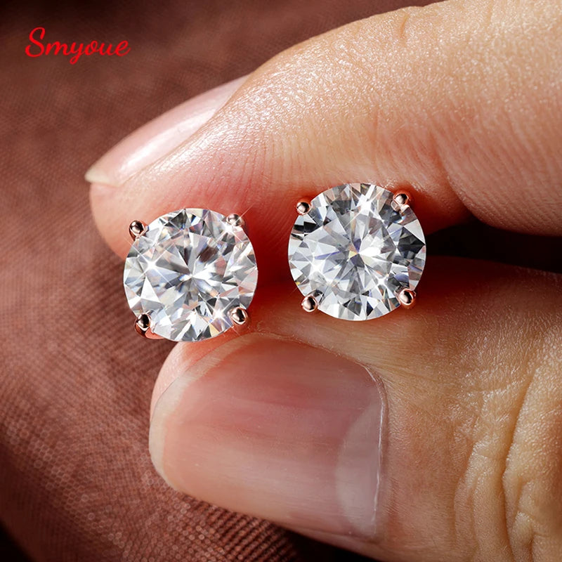 18K Plated Moissanite Stud Earrings
