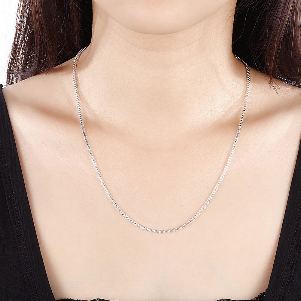 Sterling Silver Box Chain Necklace