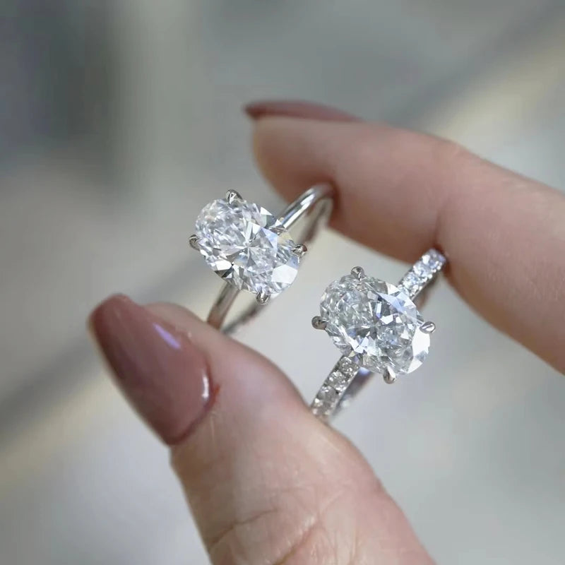 Oval Radiant Moissanite Ring