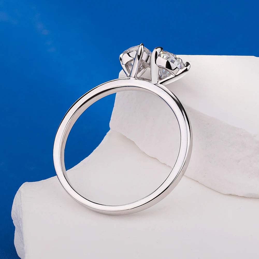 Toi et Moi Moissanite Ring