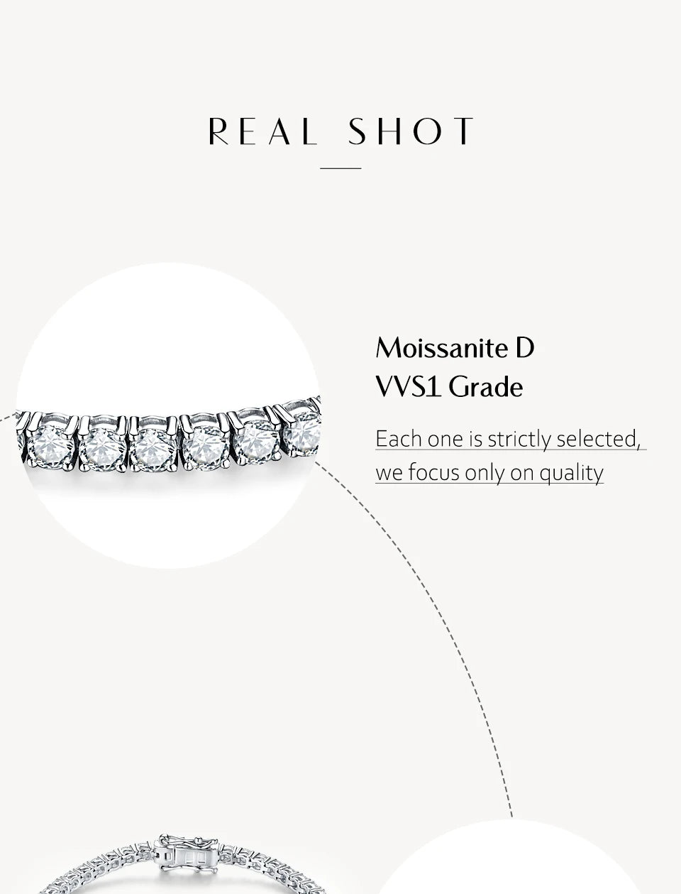 White Gold Moissanite Tennis Bracelet