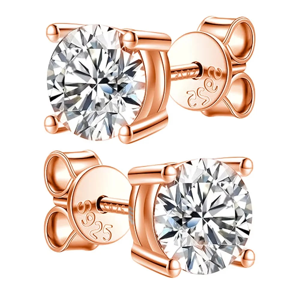 Moissanite Stud Earrings, 2.0CT