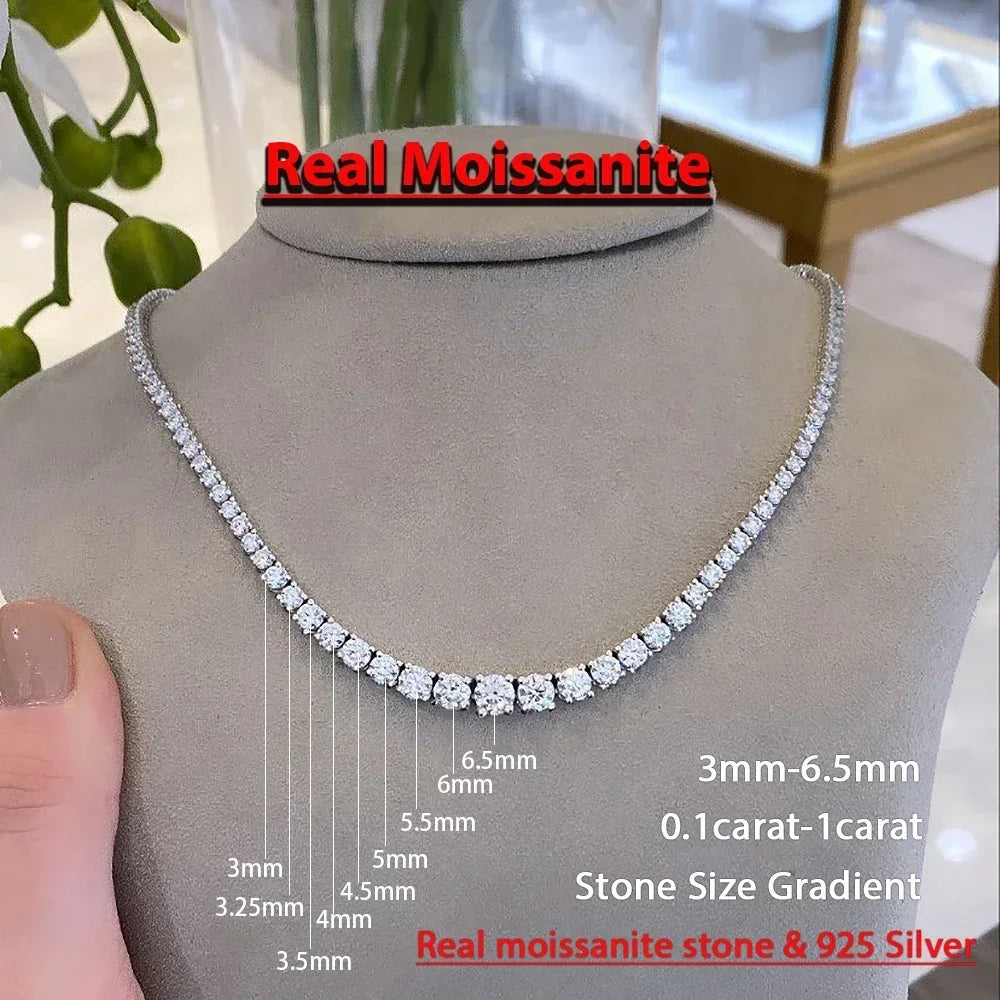 Moissanite Tennis Choker Necklace