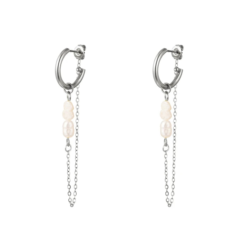 Pearl Hoop Earrings