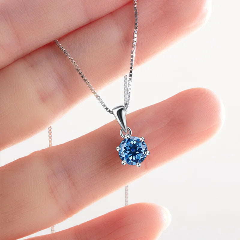 Moissanite Pendant Necklace, 1CT