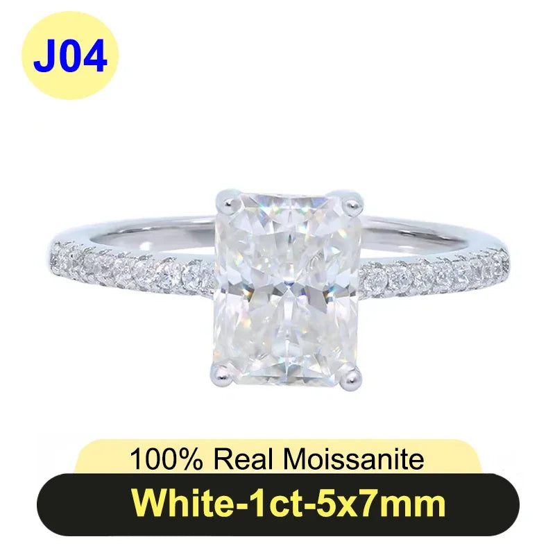 Radiant Cut Moissanite Ring