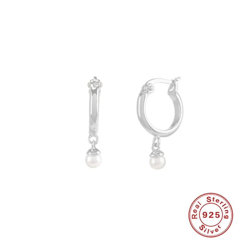Pearl Hoop Earrings