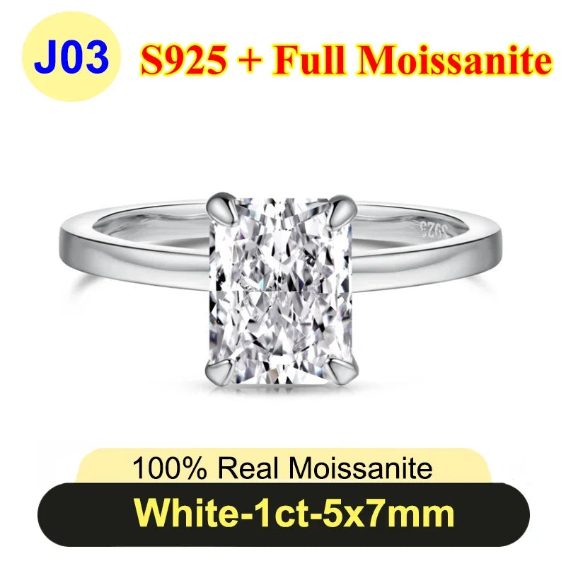 Radiant Cut Moissanite Ring
