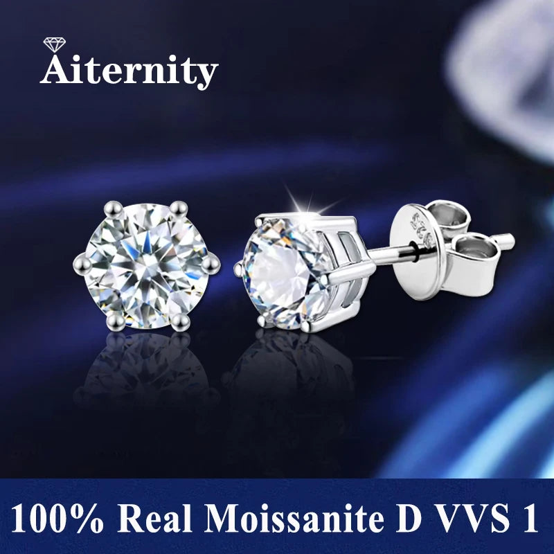 Moissanite Stud Earrings