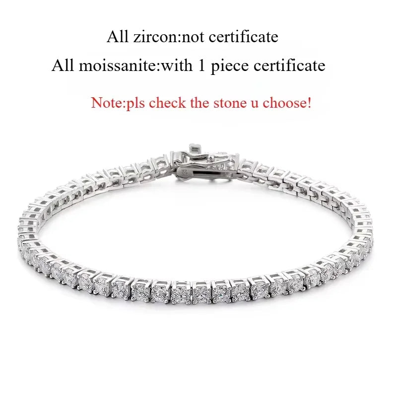18K Gold Plated Moissanite Tennis Bracelet