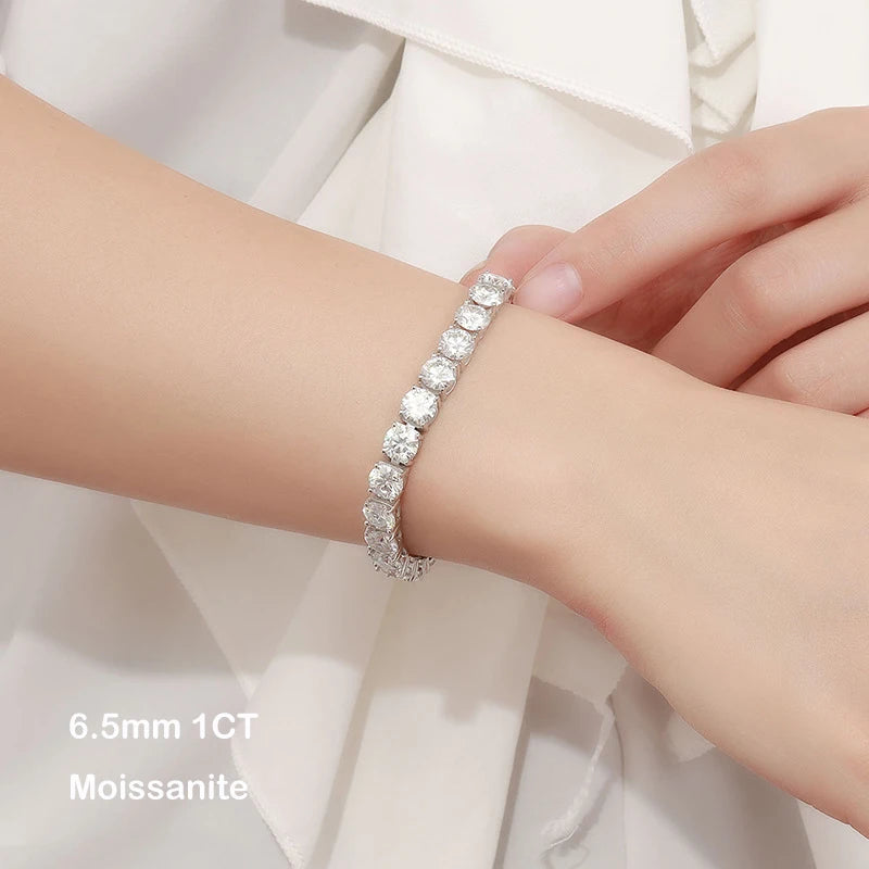 Moissanite Chain Bracelet