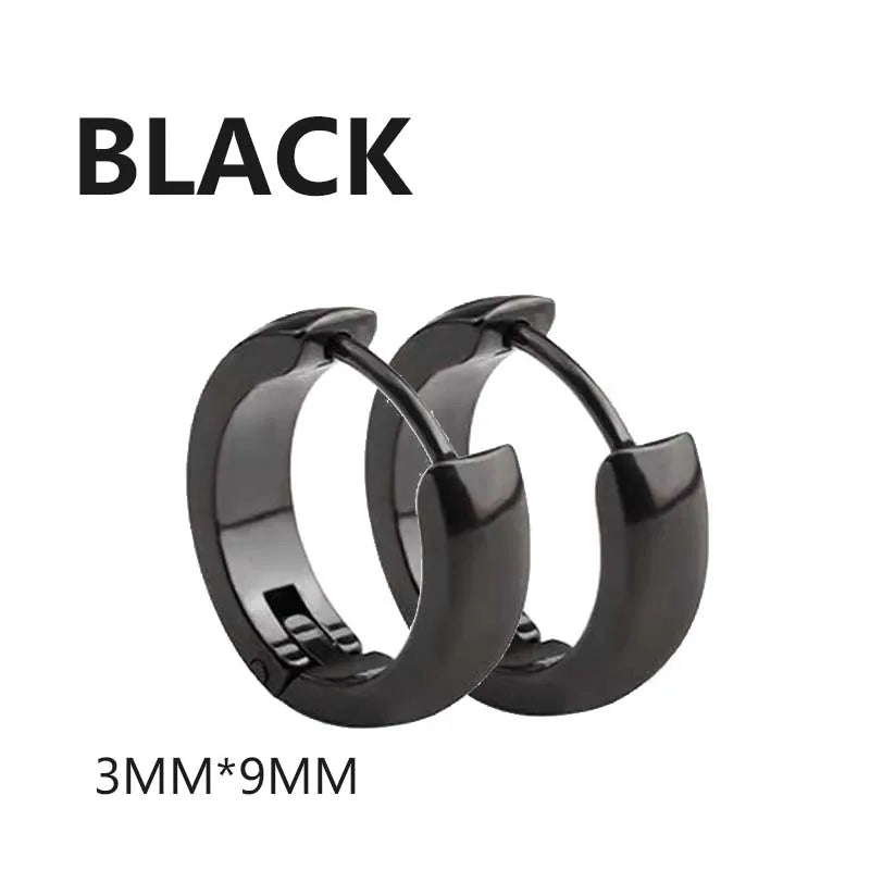 Punk Gothic Spike Hoop Earrings-Unisex