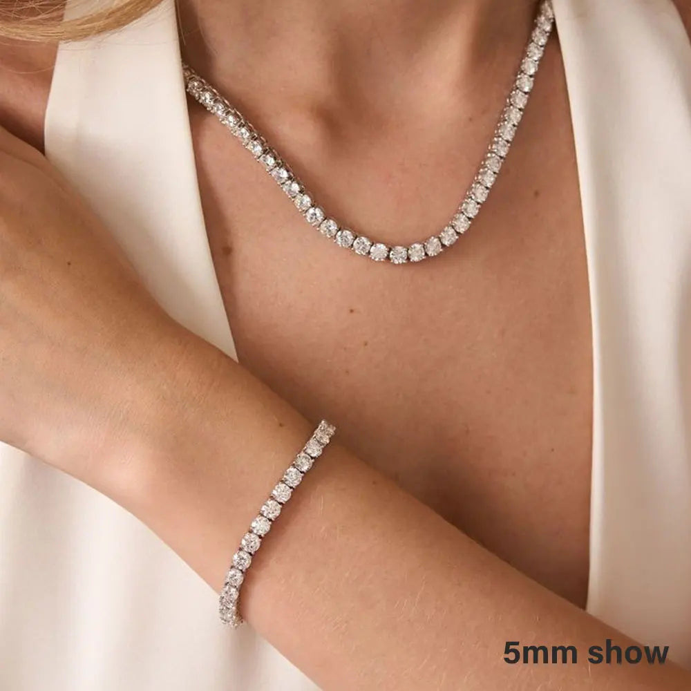 Moissanite Tennis Necklace