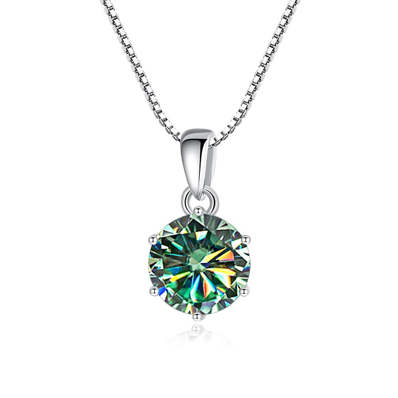Moissanite Pendant Necklace, 1CT