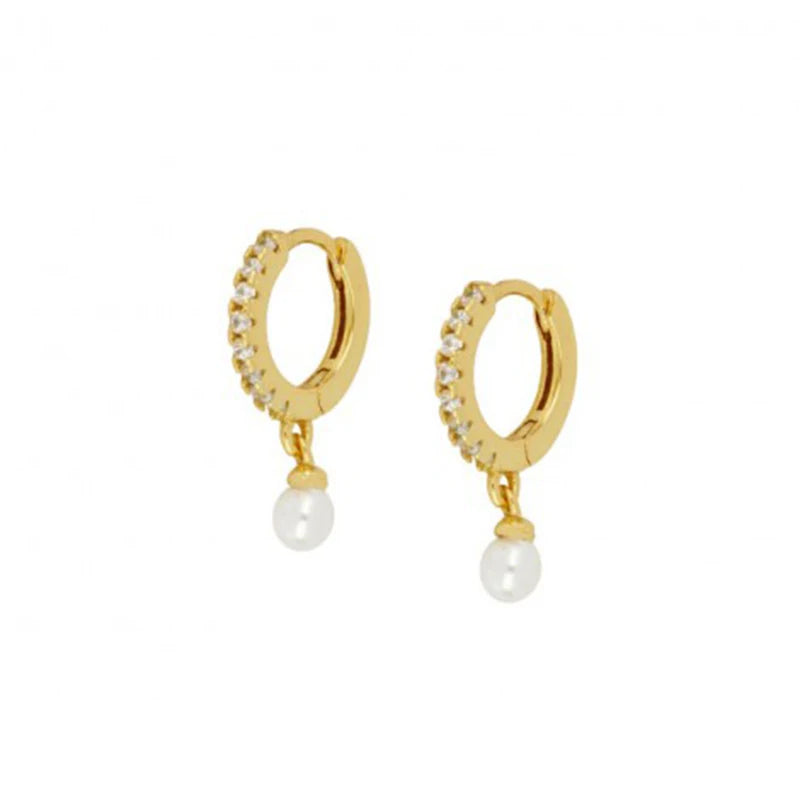 Pearl Hoop Earrings