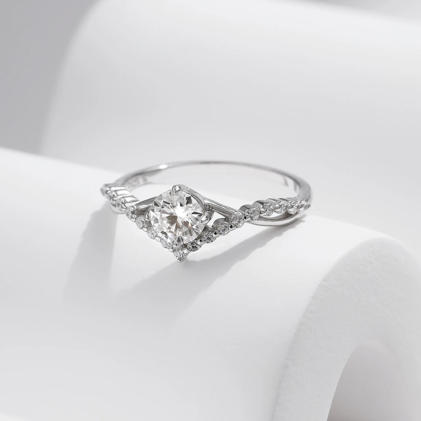 Delicate Crown Moissanite Ring