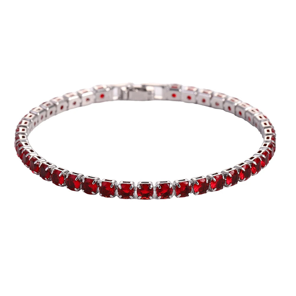Iced Tennis Bracelet, Cubic Zirconia