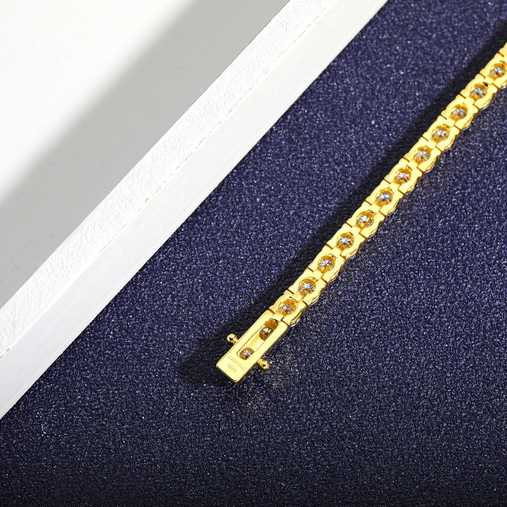 Rose Gold Moissanite Tennis Bracelet