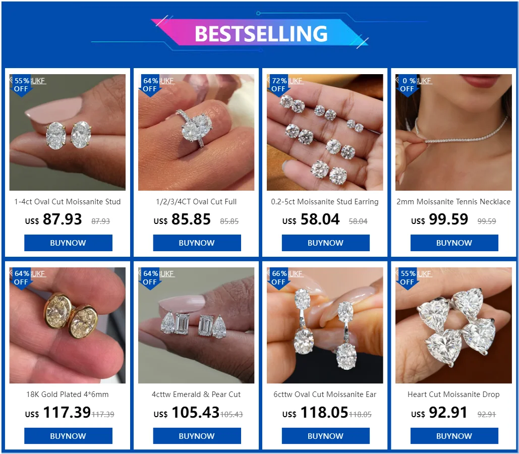 Oval Cut Moissanite Stud Earrings