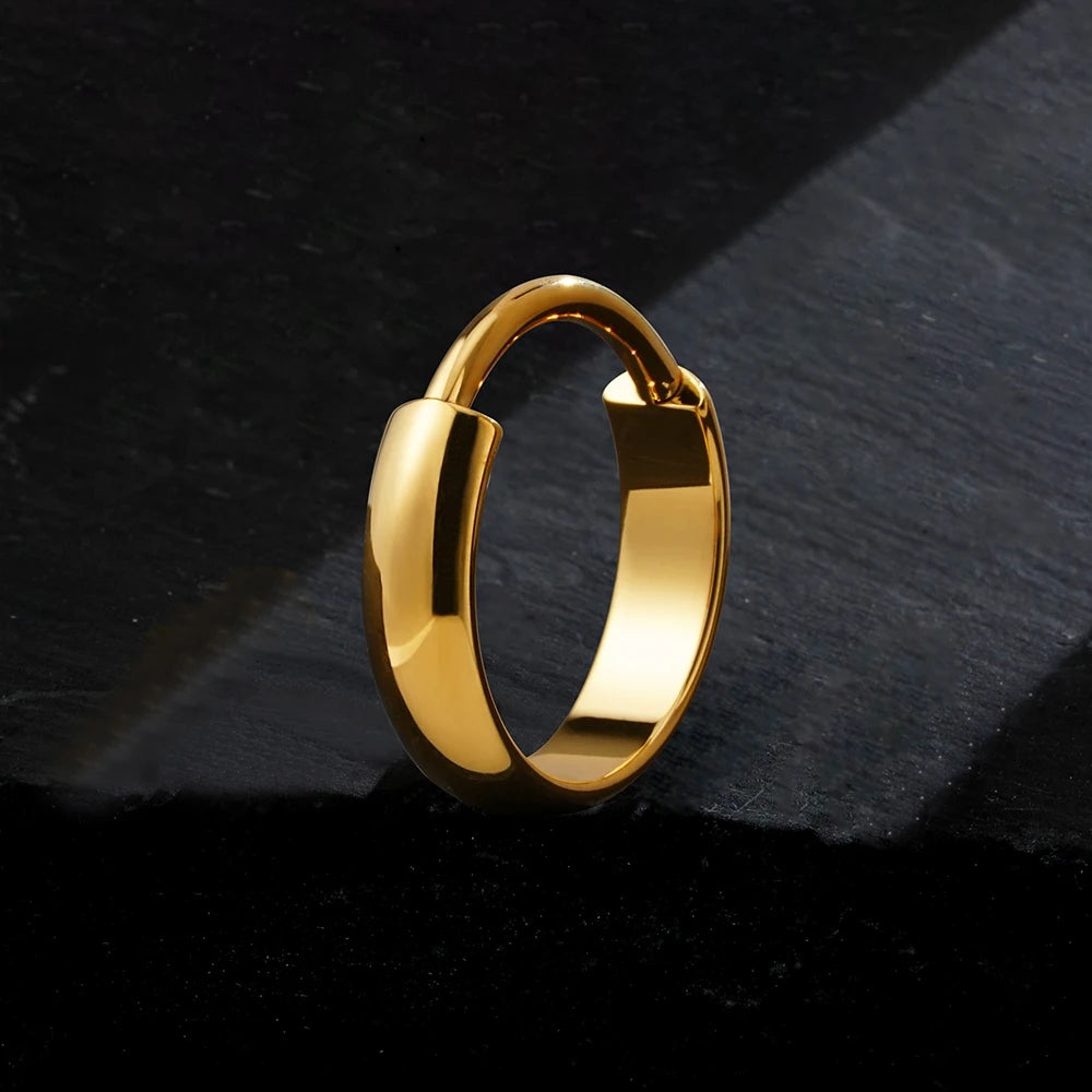 Wide Chunky Titanium Conch Hoop – Implant-Grade Clicker Earring