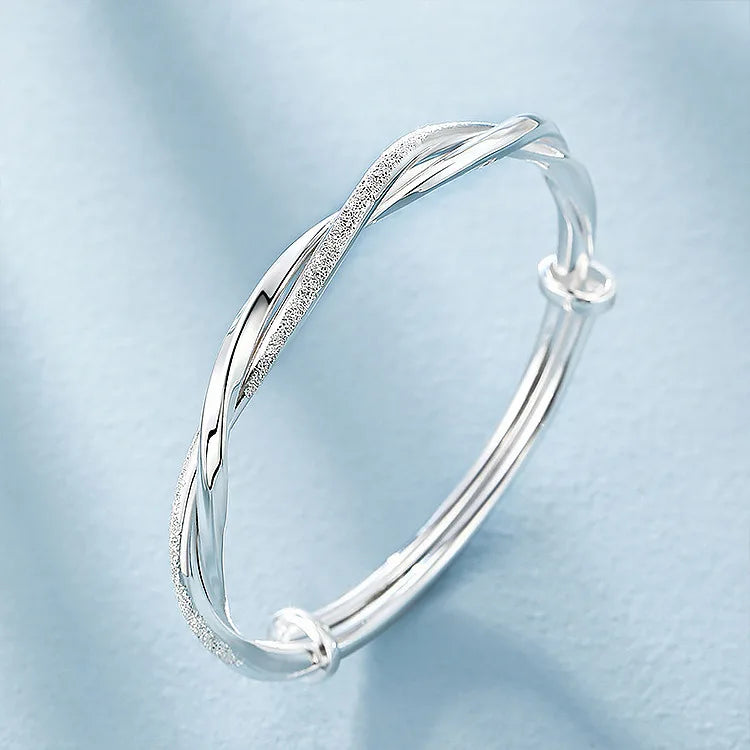 Sterling Silver Weave Bangle Bracelet