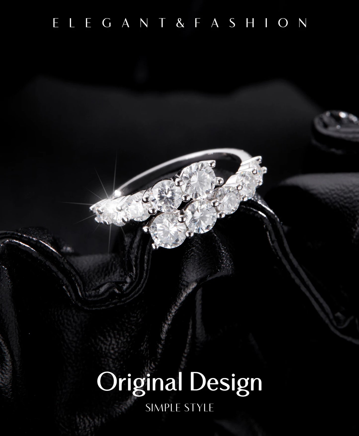 Round CZ Eternity Band Ring