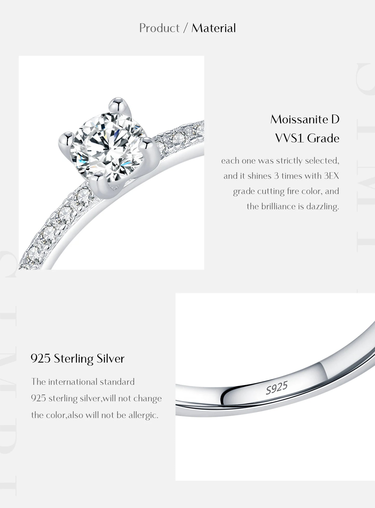 Square Moissanite Ring