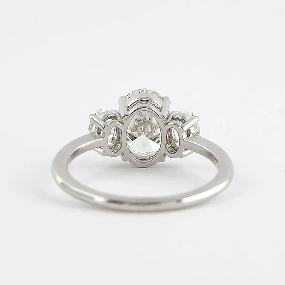 Three-Stone Moissanite Engagement Ring