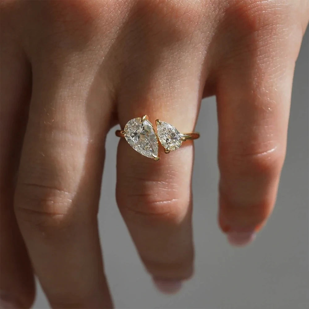 Toi et Moi Moissanite Ring